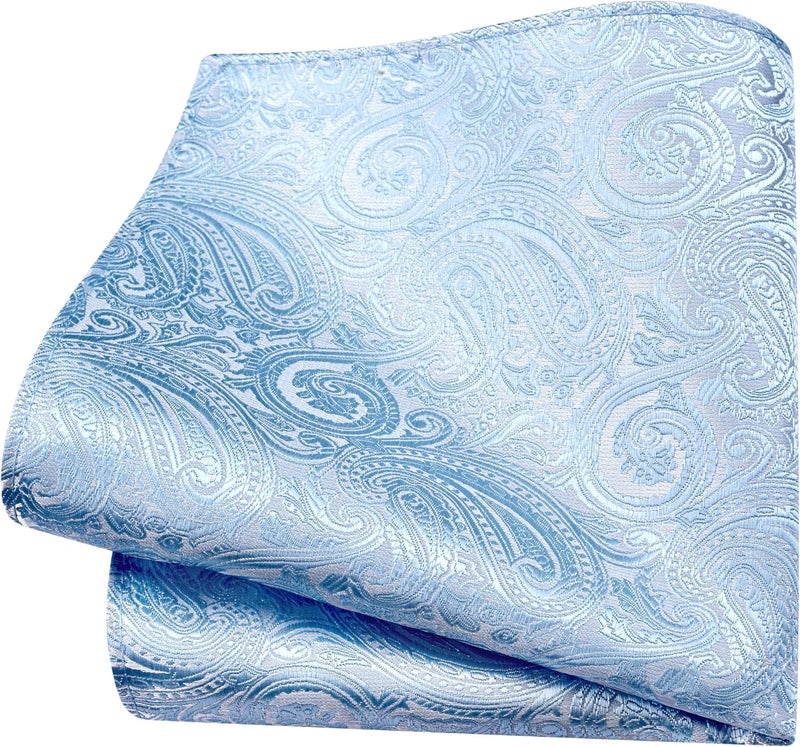 GUSLESON 3.15"（8cm） Mens Tie and Lapel Pin Paisley Necktie Hankerchief Cufflinks Set for Men - Image 3
